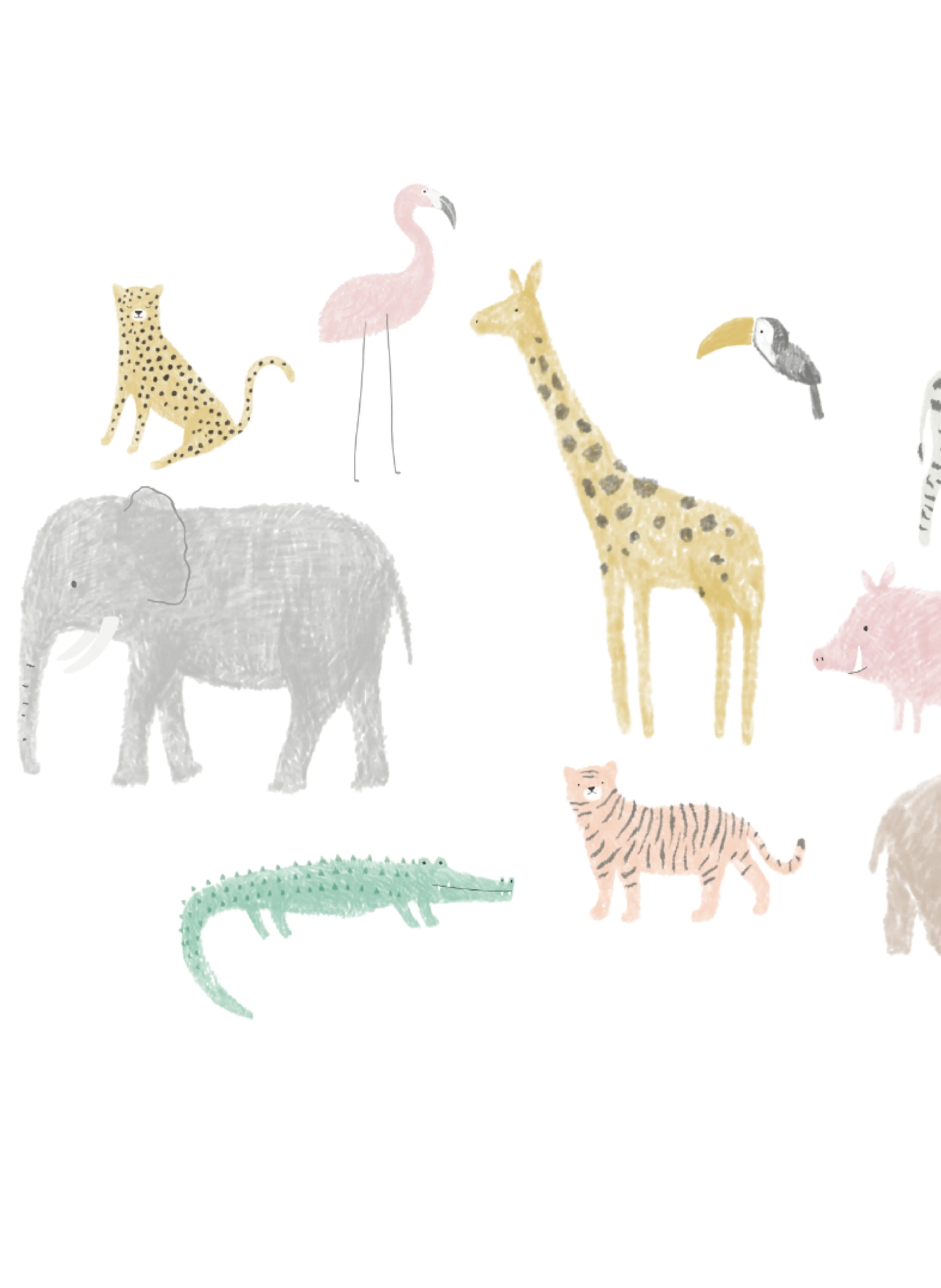 HANDDRAWN SAFARI ANIMALS